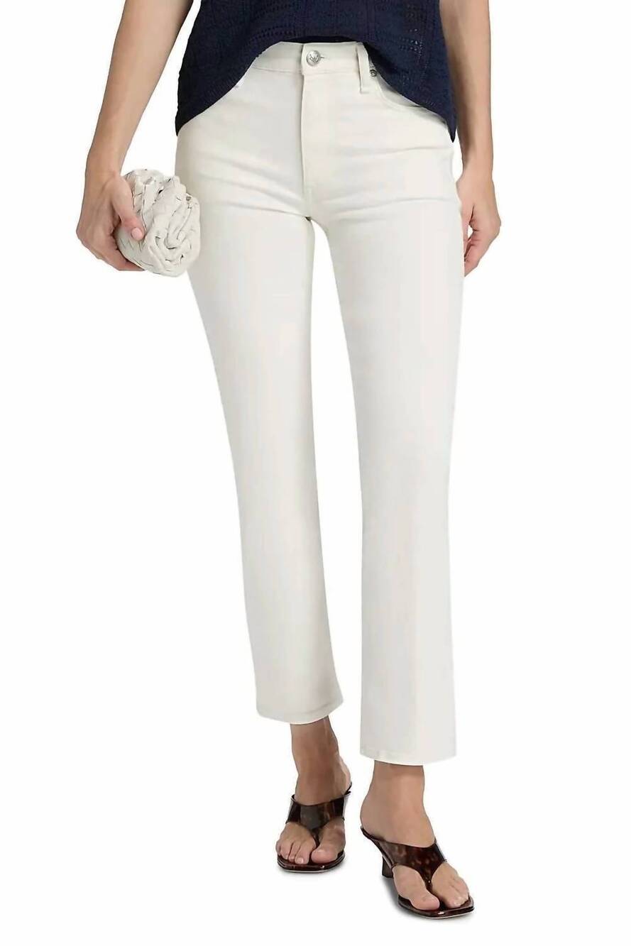 NEW RAG & BONE harlow ankle straight jeans in white